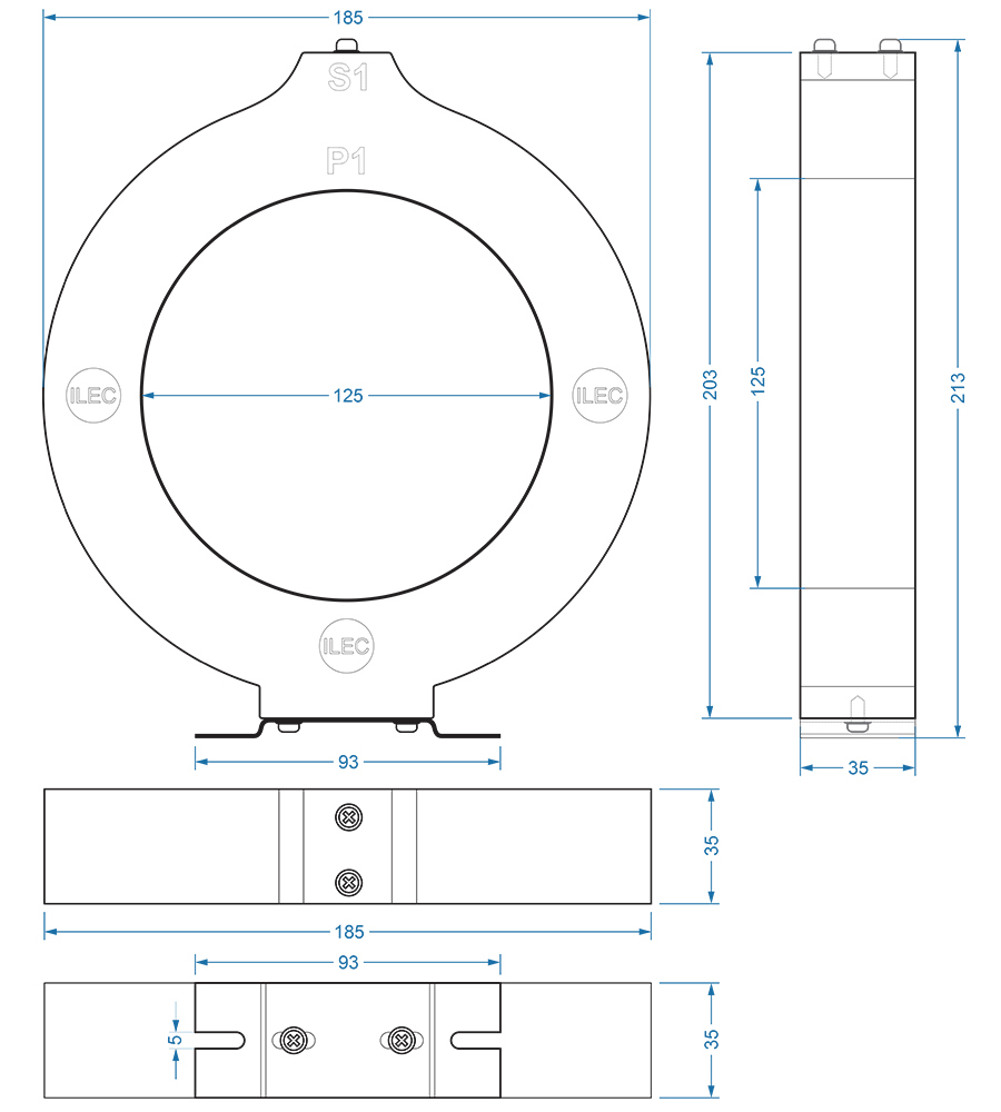 MCT-R125 drawing dimensions