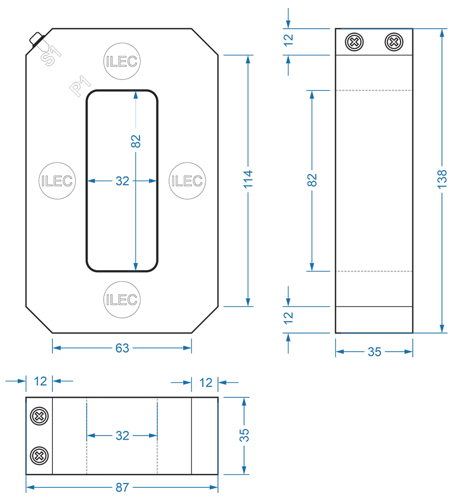 MCT-S38 drawing dimensions
