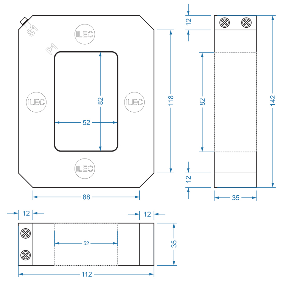 MCT-S58 drawing dimensions