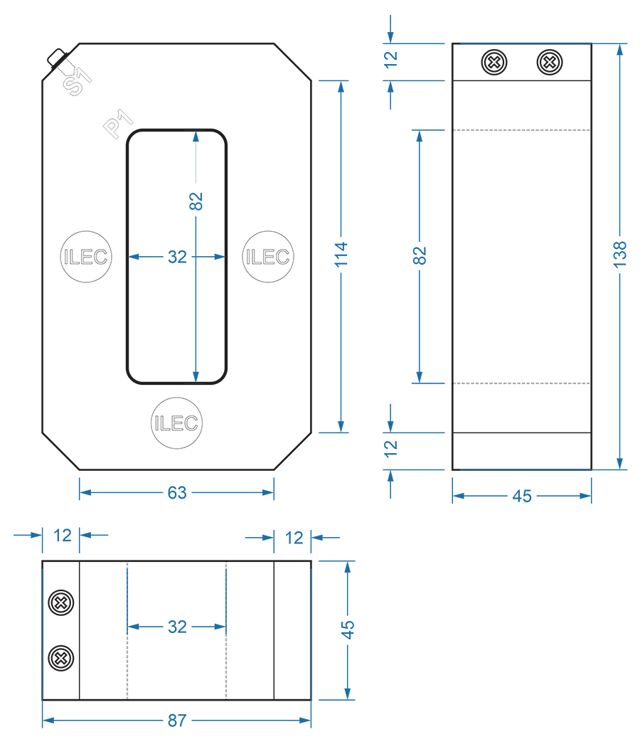 PCT-S38 drawing dimensions