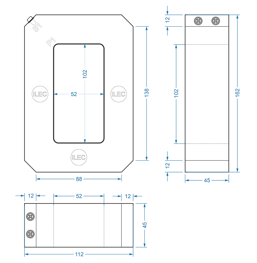 PCT-S510 drawing dimensions