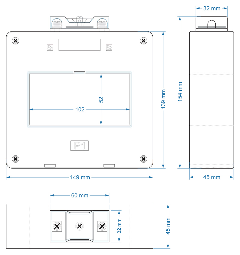 PMCT-S105 drawing dimensions