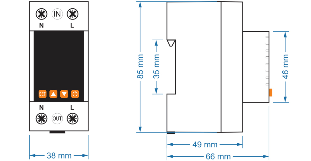iLEC SEP-63/1PN – Dimension Drawing